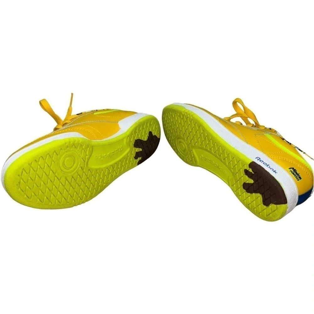 Reebok Kids Size 3 Club C Minion Sneakers Colab Accent Lining Despicable Me
